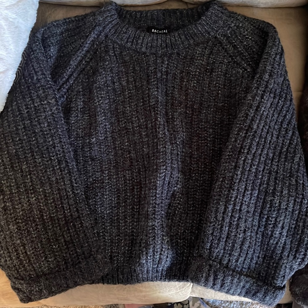 Rachael S/M crop sweater with cute 1 inch side slits and 3/4 sleeves